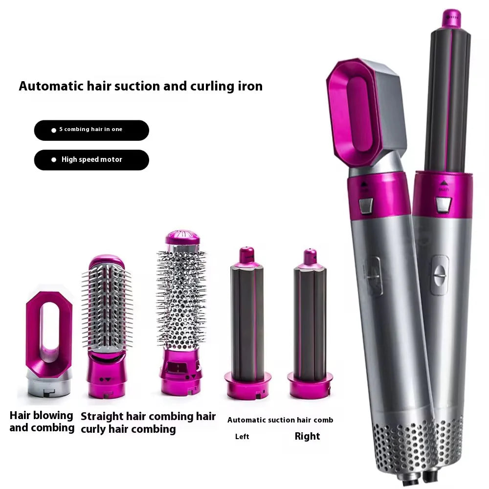 5-in-1 Hot Air Brush – Hair Dryer, Straightener, Curler & Volumizer Styler